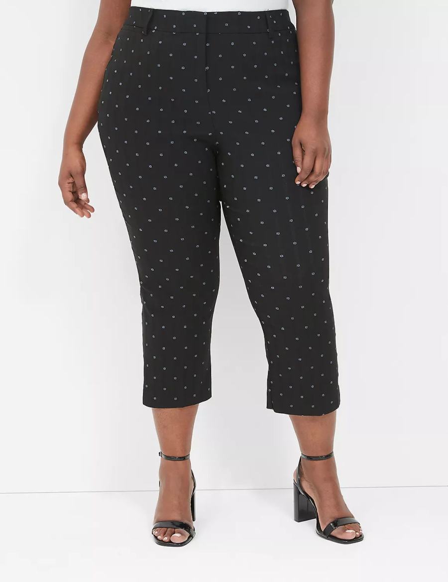 Women Lane Bryant 4-Season Slim Capri Pants Black | DJJ7999XF