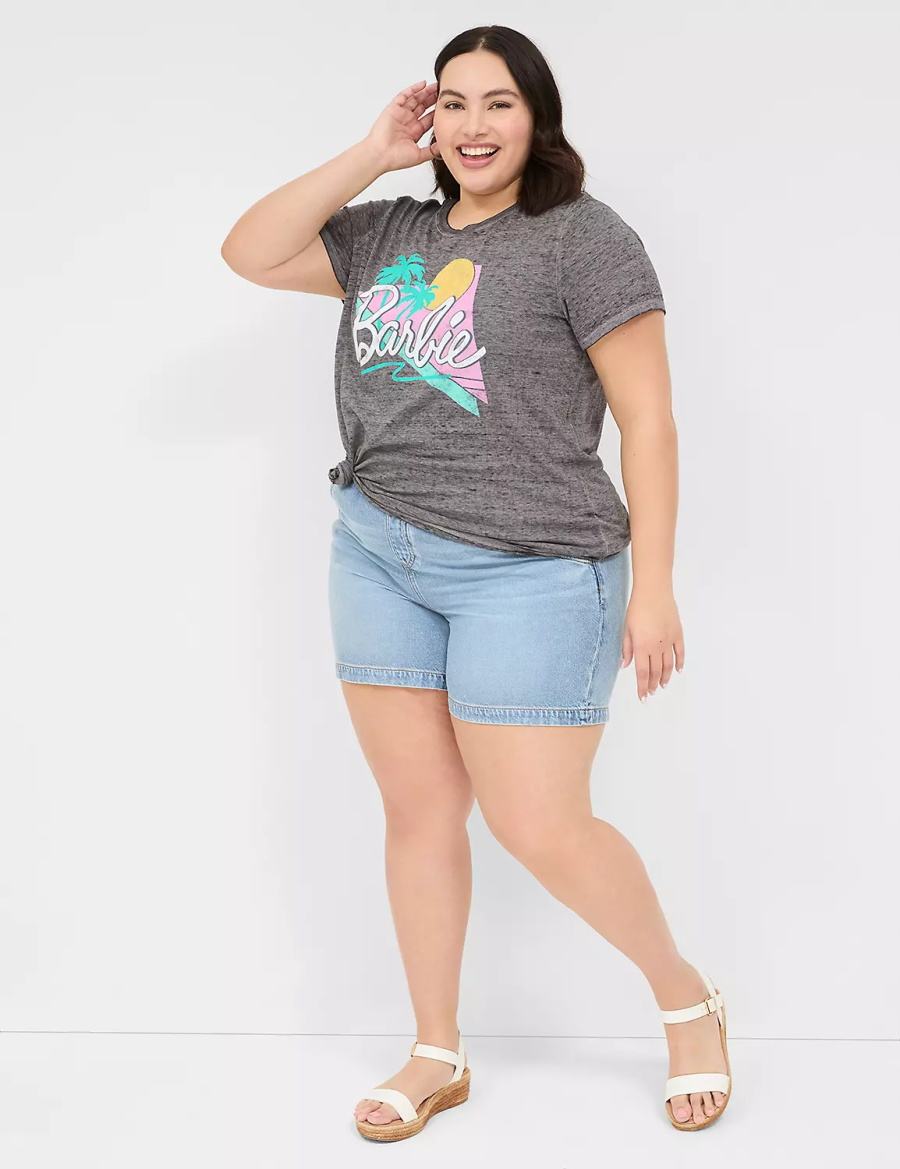 Women Lane Bryant Barbie Graphic Tee T Shirts Grey | JBX4496MC