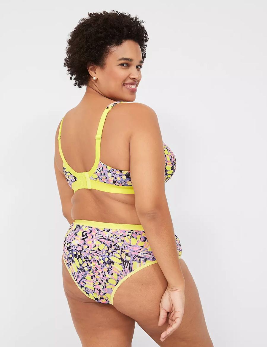 Women Lane Bryant Boost Balconette Bra Yellow Multicolor | EGX466AB