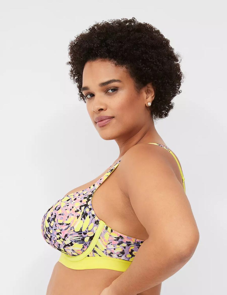 Women Lane Bryant Boost Balconette Bra Yellow Multicolor | EGX466AB