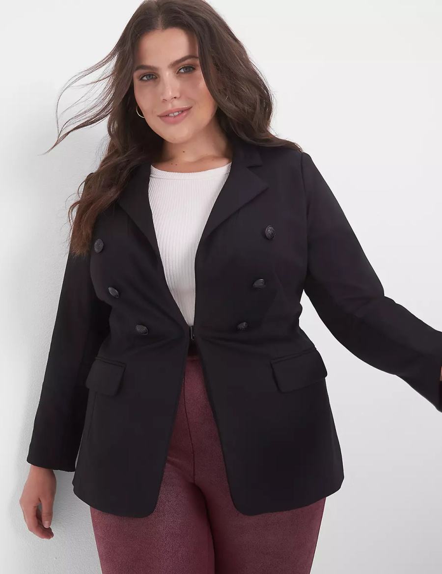 Women Lane Bryant Bryant Blazers Black | PVU8419JX