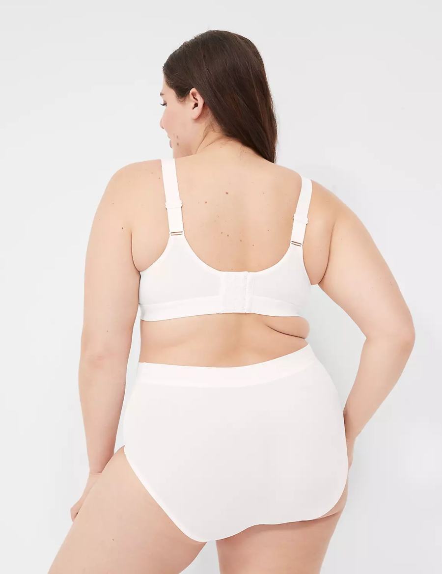 Women Lane Bryant Comfort Bliss Full Briefs White | JRN5973WE