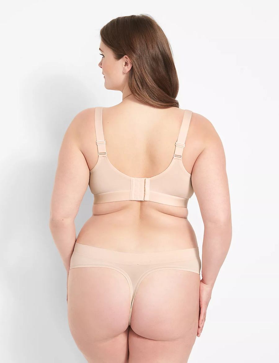 Women Lane Bryant Comfort Bliss Lightly Lined Balconette Bra Brown | ENB1356QR