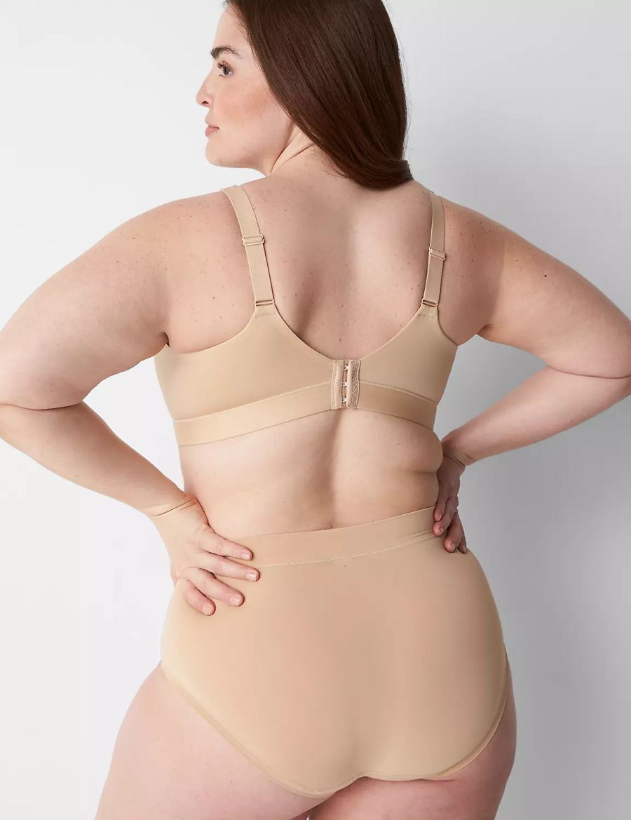 Women Lane Bryant Comfort Bliss Nursing Bralettes Beige | XVY32XO