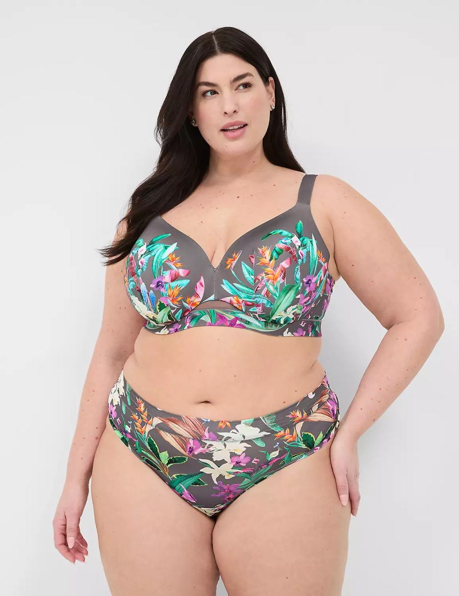 Women Lane Bryant Comfort Bliss Thong Panty Green Multicolor | EJO4661WD