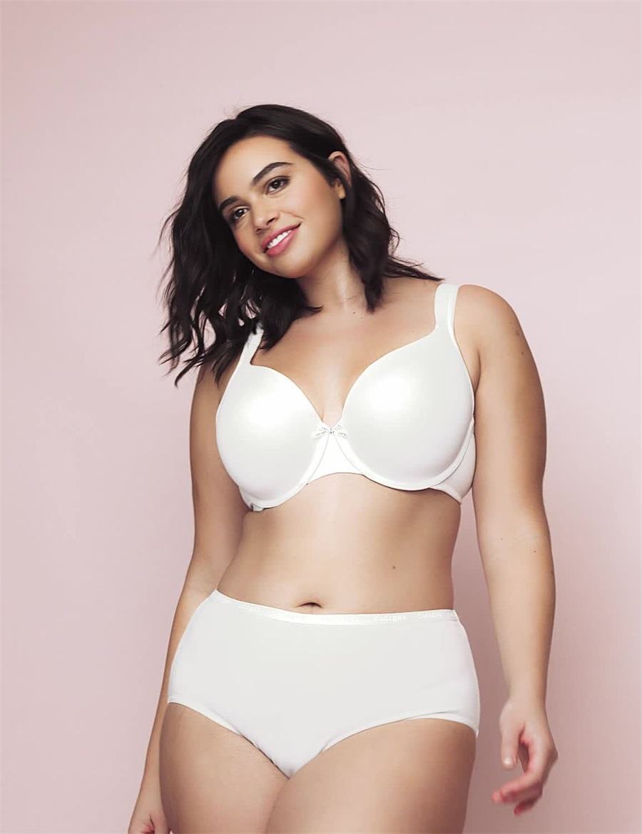 Women Lane Bryant Cotton Lightly Lined Full Coverage Bralettes White | NHP6076FH