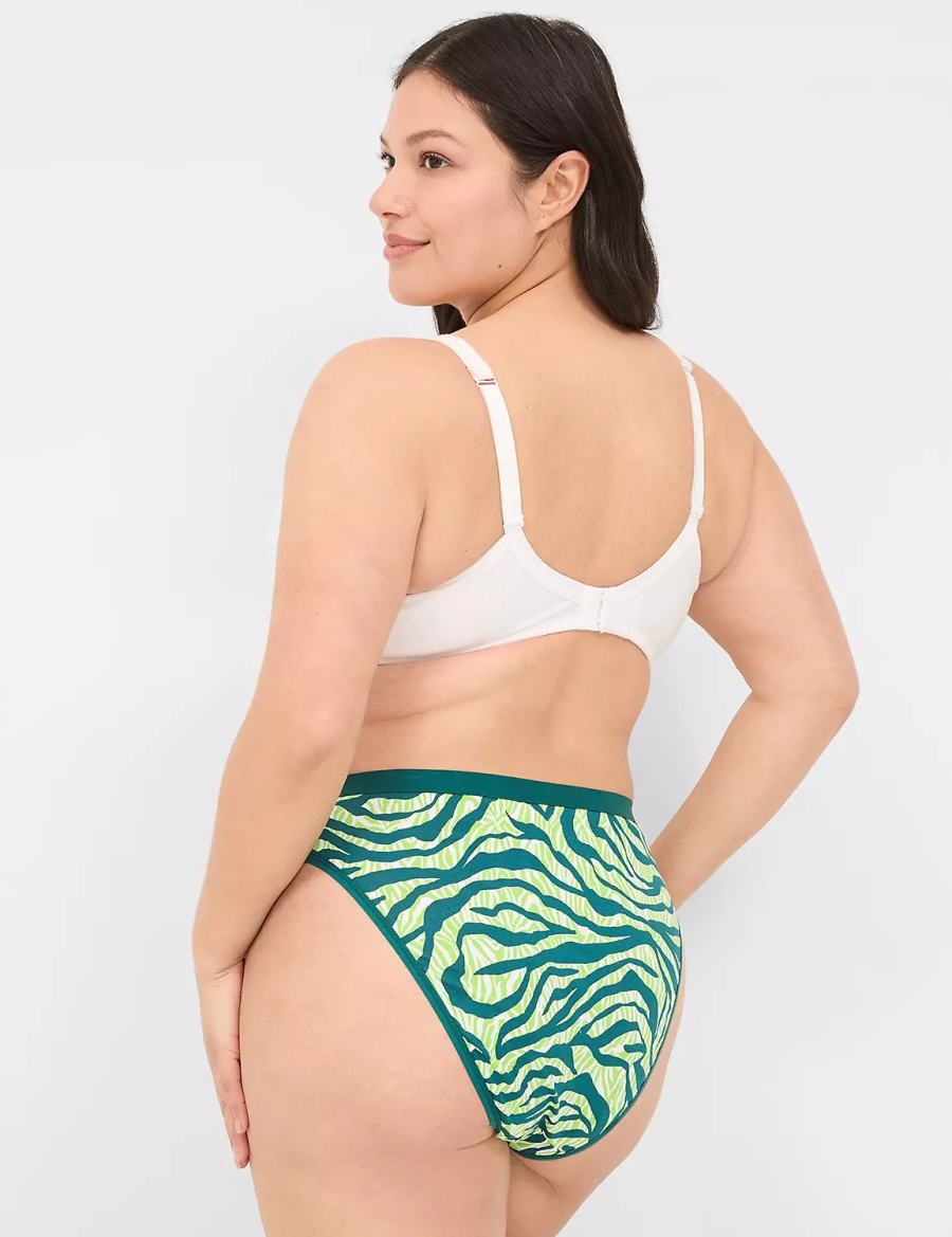 Women Lane Bryant Crush Cotton French Briefs Deep Turquoise | RUU8263XZ