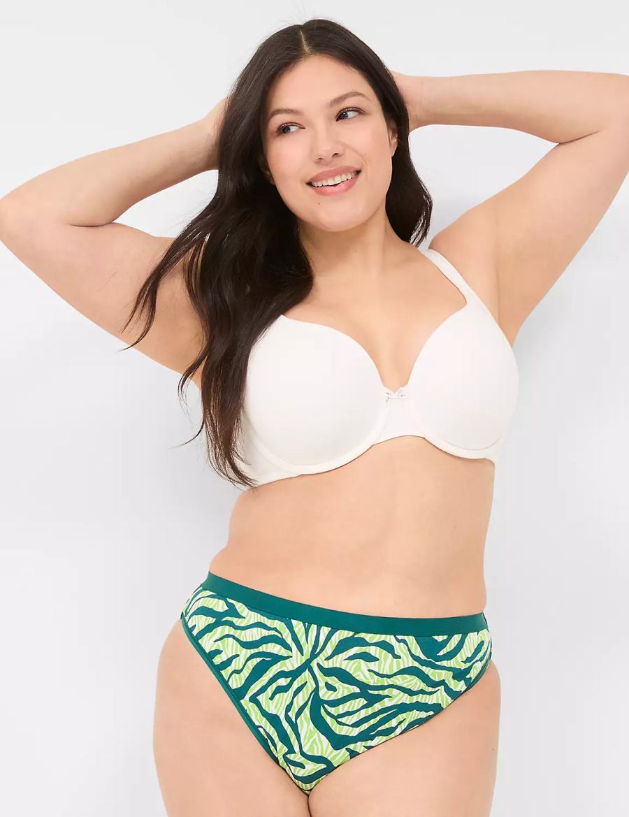 Women Lane Bryant Crush Cotton French Briefs Deep Turquoise | RUU8263XZ