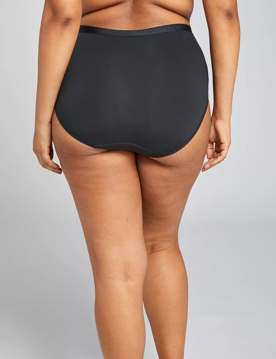 Women Lane Bryant Extra Soft Full Briefs Black | JRT4828UM