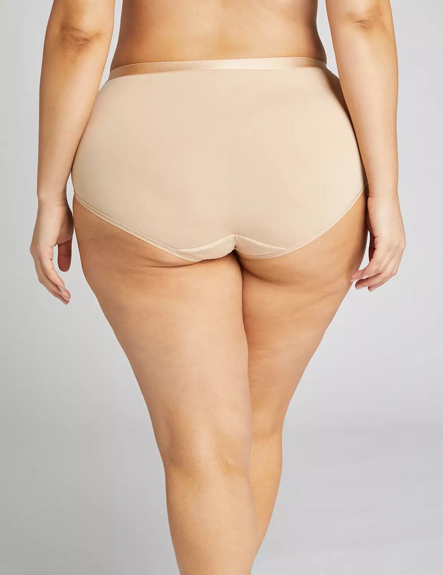 Women Lane Bryant Extra Soft Full Briefs Beige | VAZ1699UJ