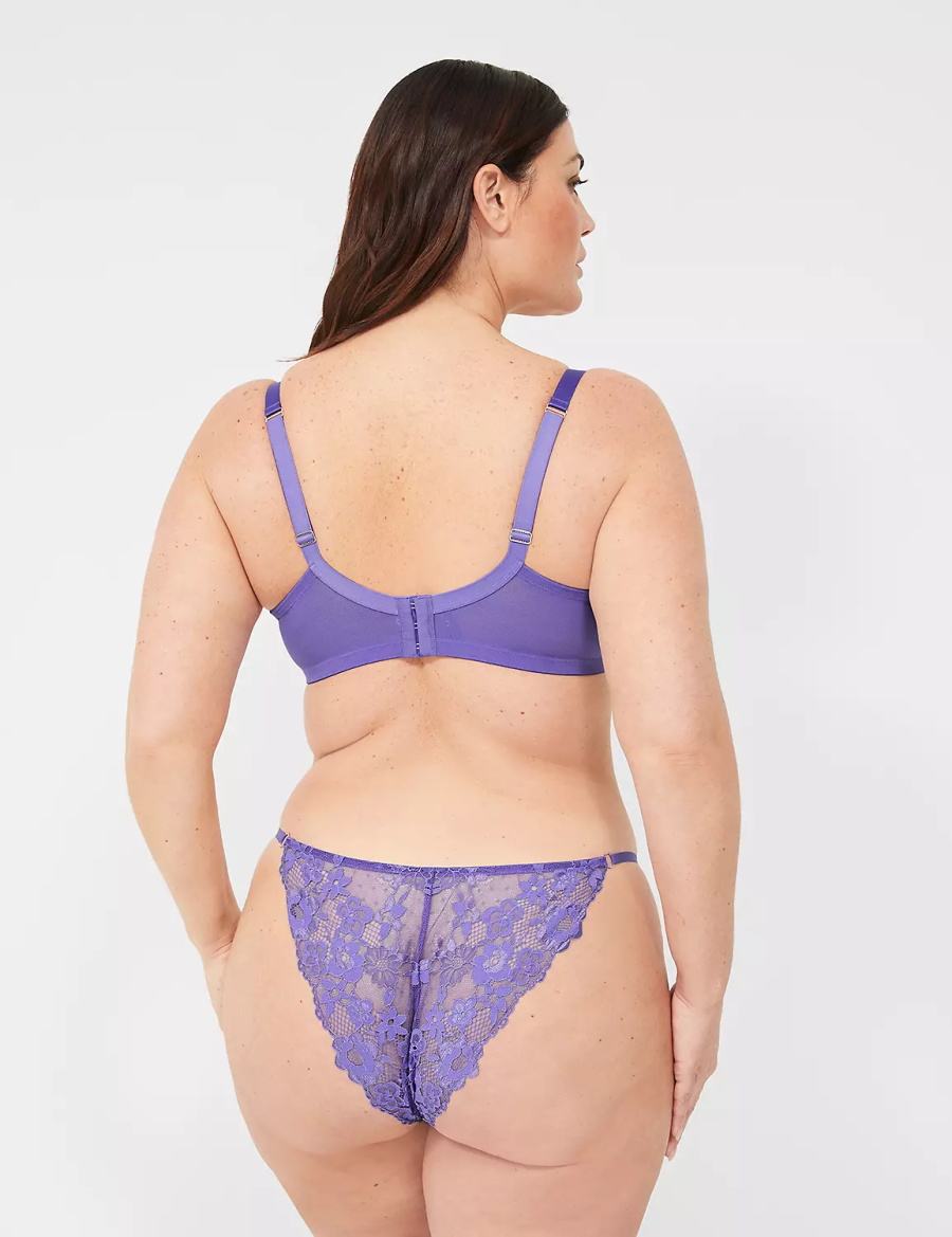 Women Lane Bryant French Balconette Bra Purple Multicolor | UAD4833SD