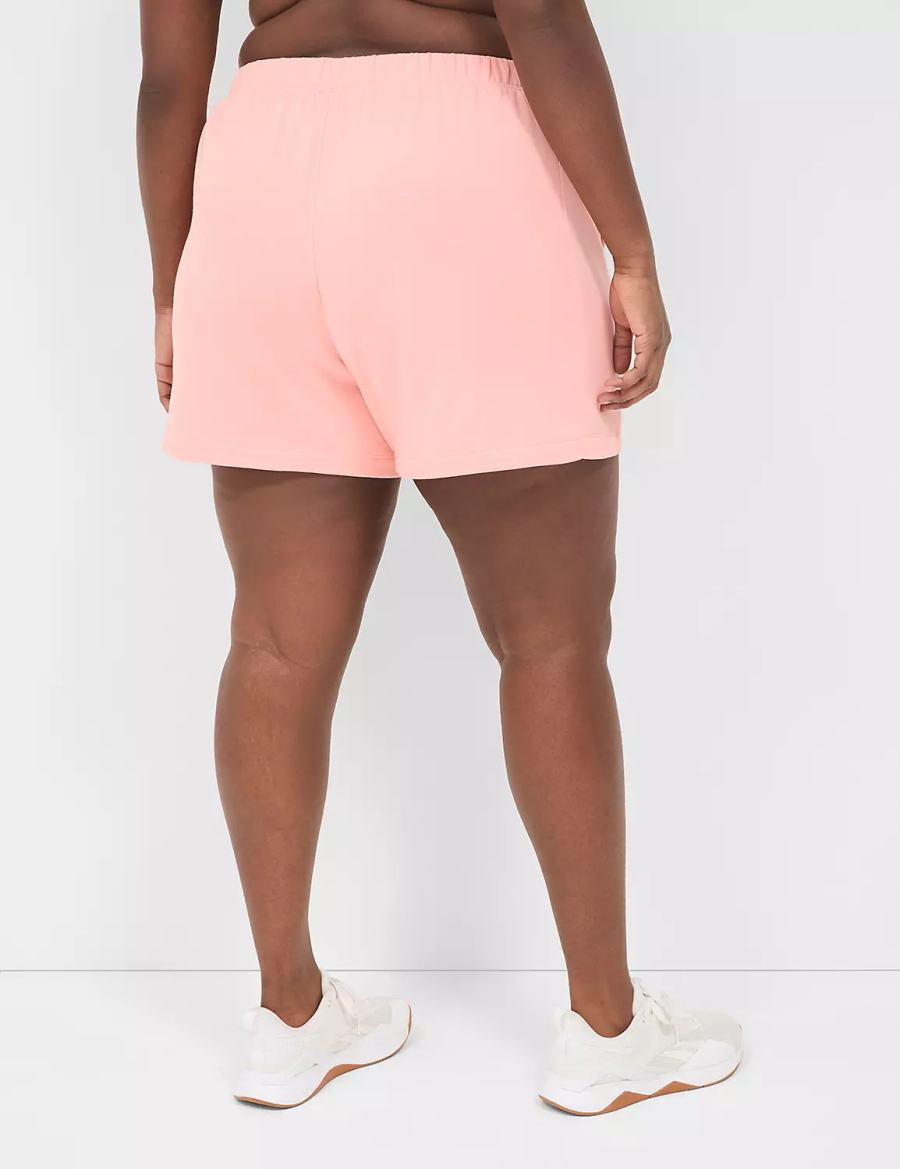 Women Lane Bryant LIVI French Terry Shorts Pink | DWY3359TO