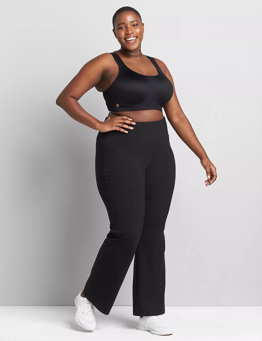 Women Lane Bryant LIVI High-Impact Wicking Underwire Sports Bra Black | FVO8982VY