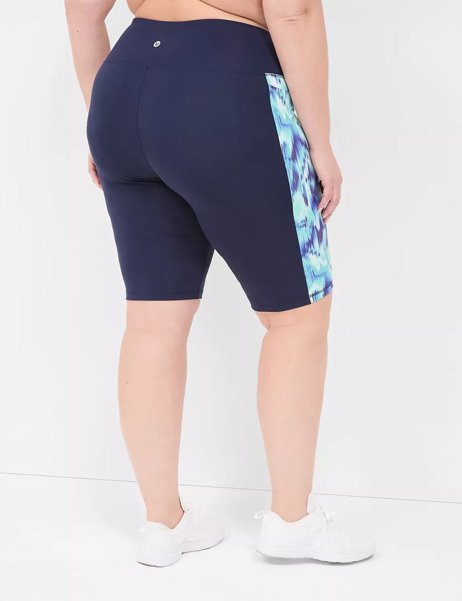 Women Lane Bryant LIVI High-Rise Recycled LIVI Soft Knee Shorts Dark Blue | KOQ6779RL