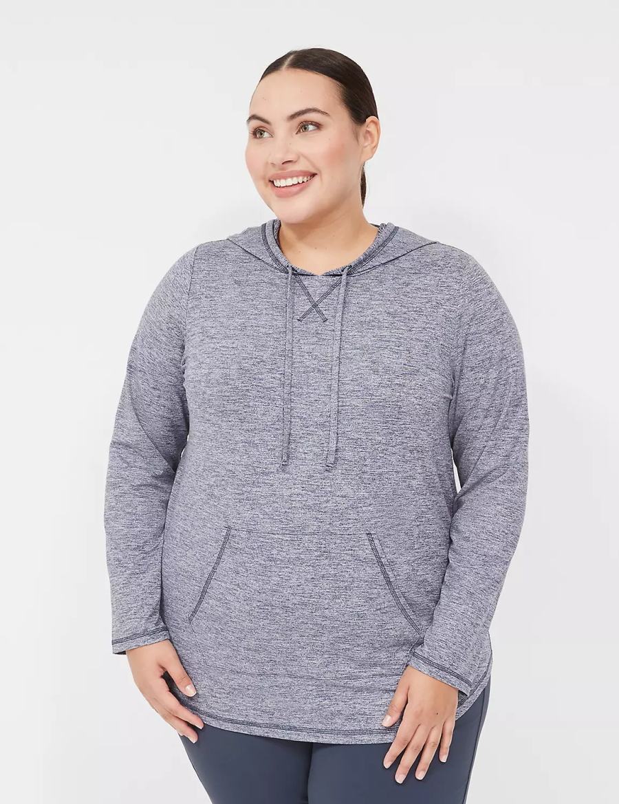 Women Lane Bryant LIVI Long-Sleeve Recycled LIVI Soft Hoodie Navy | PFB854NI