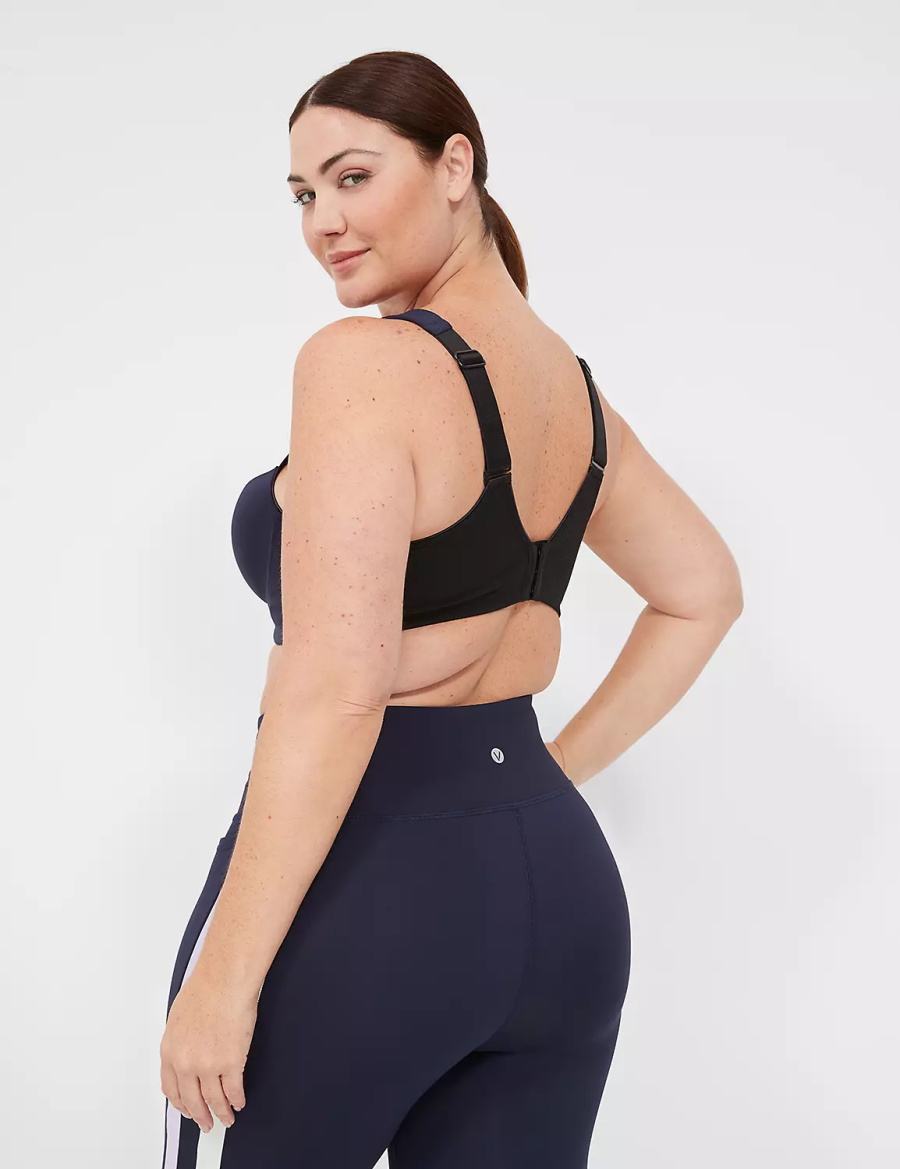 Women Lane Bryant LIVI Max Support Wicking Underwire Sports Bra Navy | AWV5769XX