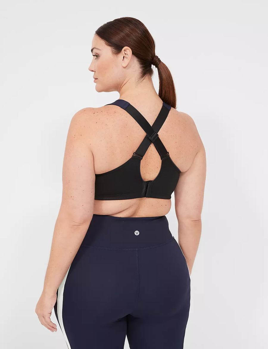 Women Lane Bryant LIVI Max Support Wicking Underwire Sports Bra Navy | AWV5769XX