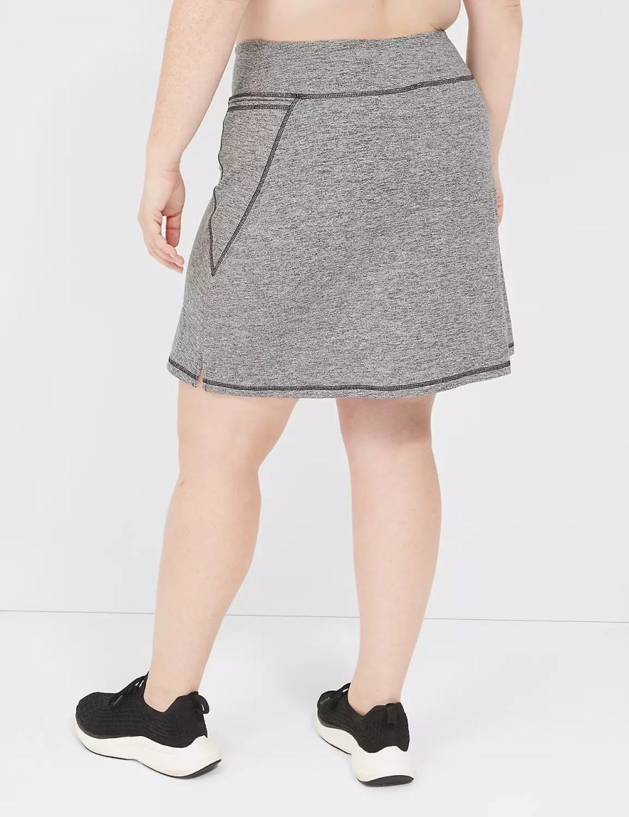 Women Lane Bryant LIVI Recycled LIVI Soft Marl Shorts Black White | XQH2714BC