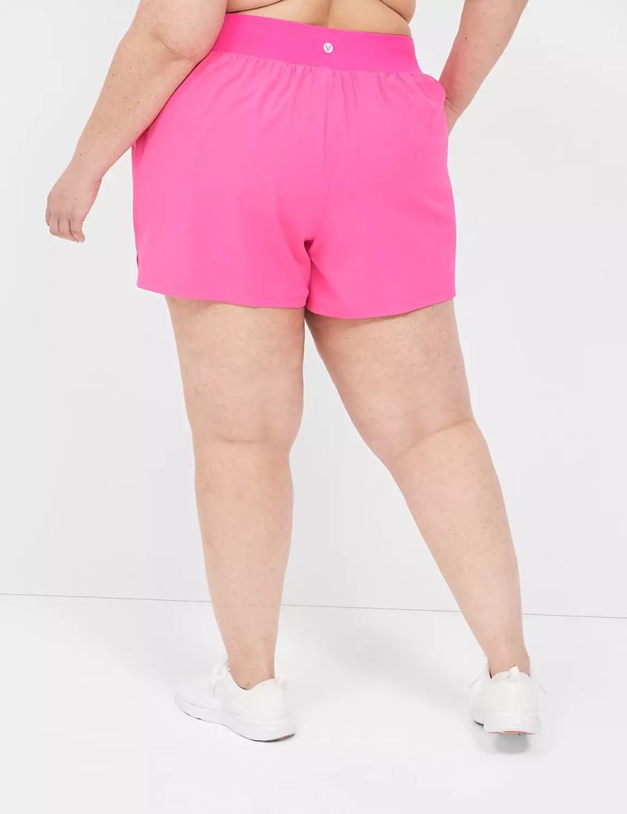 Women Lane Bryant LIVI Stretch Woven Shorts Light Pink | WZW6978LH