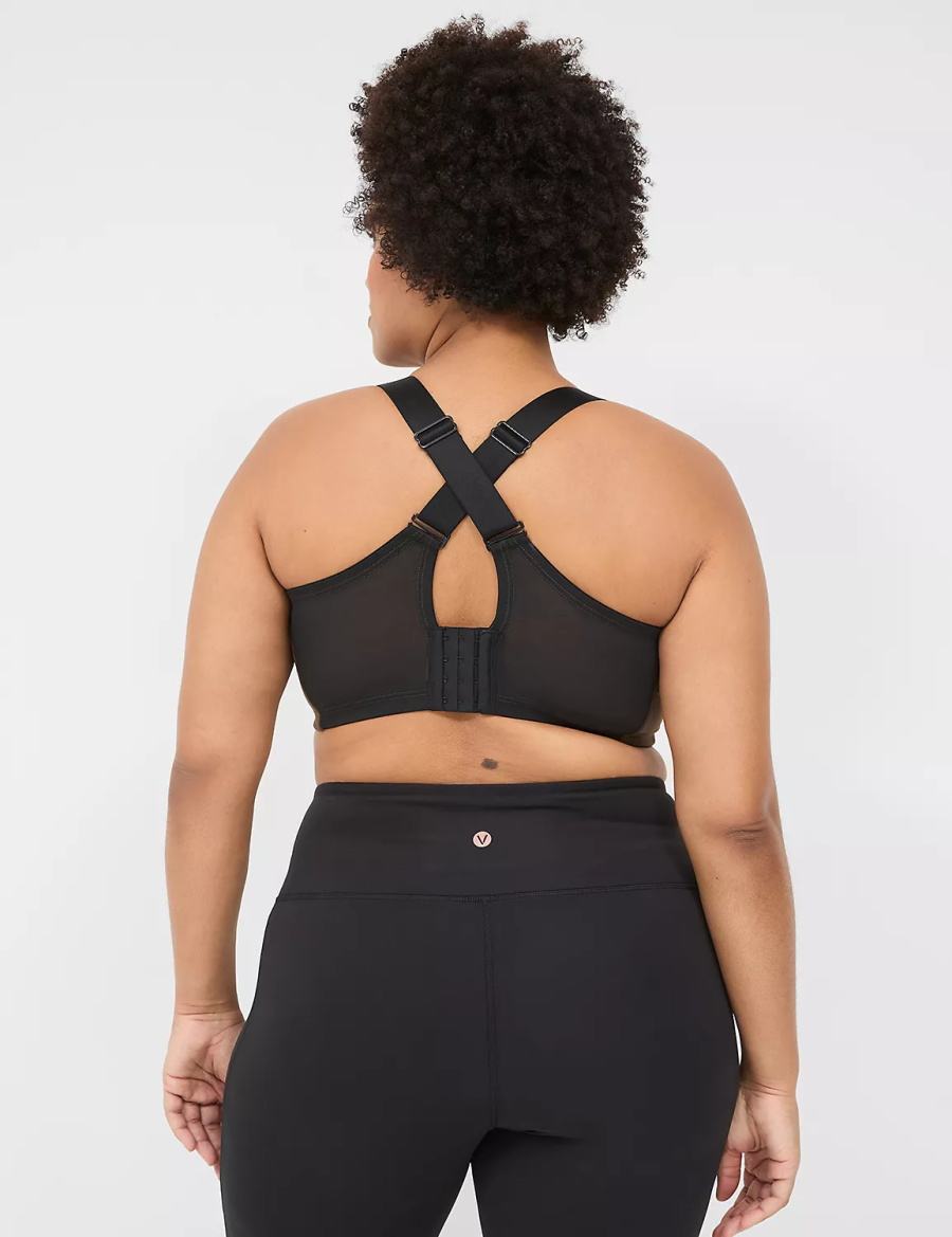 Women Lane Bryant LIVI Wireless Medium-Impact Wicking Sports Bra Dark Brown | YLL6876EF