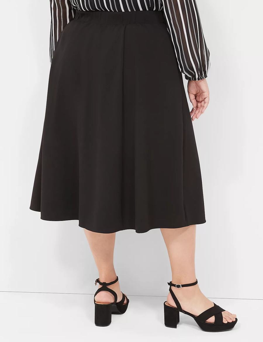 Women Lane Bryant Lena Skirts Black | FXT9956KM