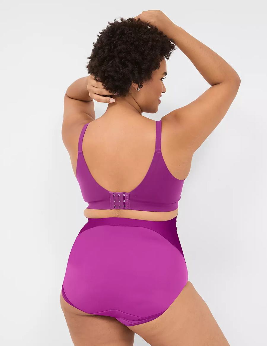 Women Lane Bryant Level 2 Totally Smooth Ultra High-Waist Briefs Purple | YNU6433UA