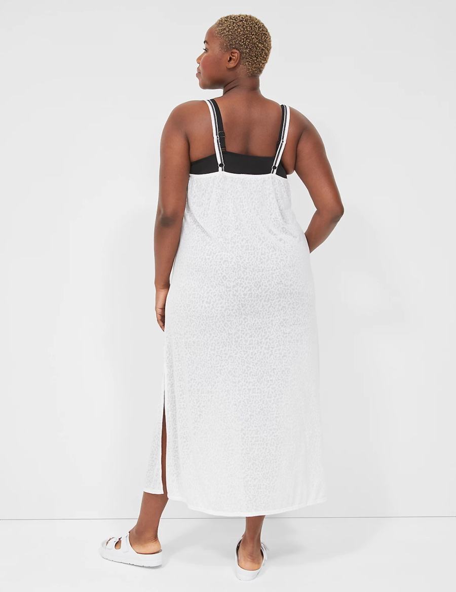 Women Lane Bryant Maxi Cover-Up Dress White | VUB4493RB