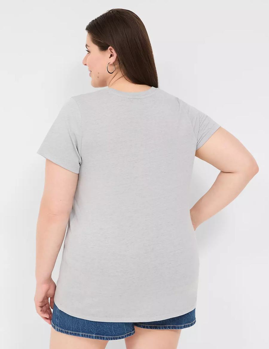 Women Lane Bryant Minnie Sunshine On My Mind Graphic Tee T Shirts Grey | RAQ5050OS