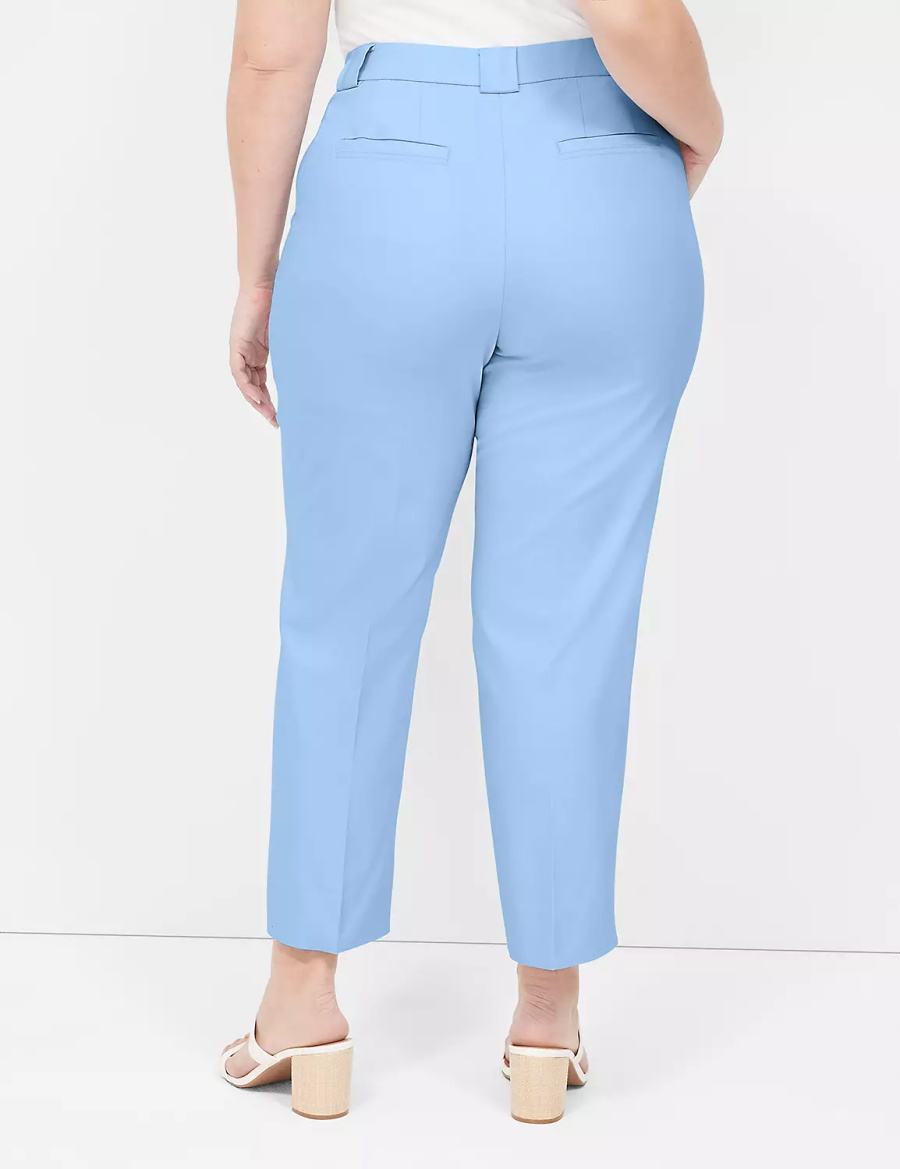 Women Lane Bryant Modern Straight Ankle Pants Blue | ZPC635TB