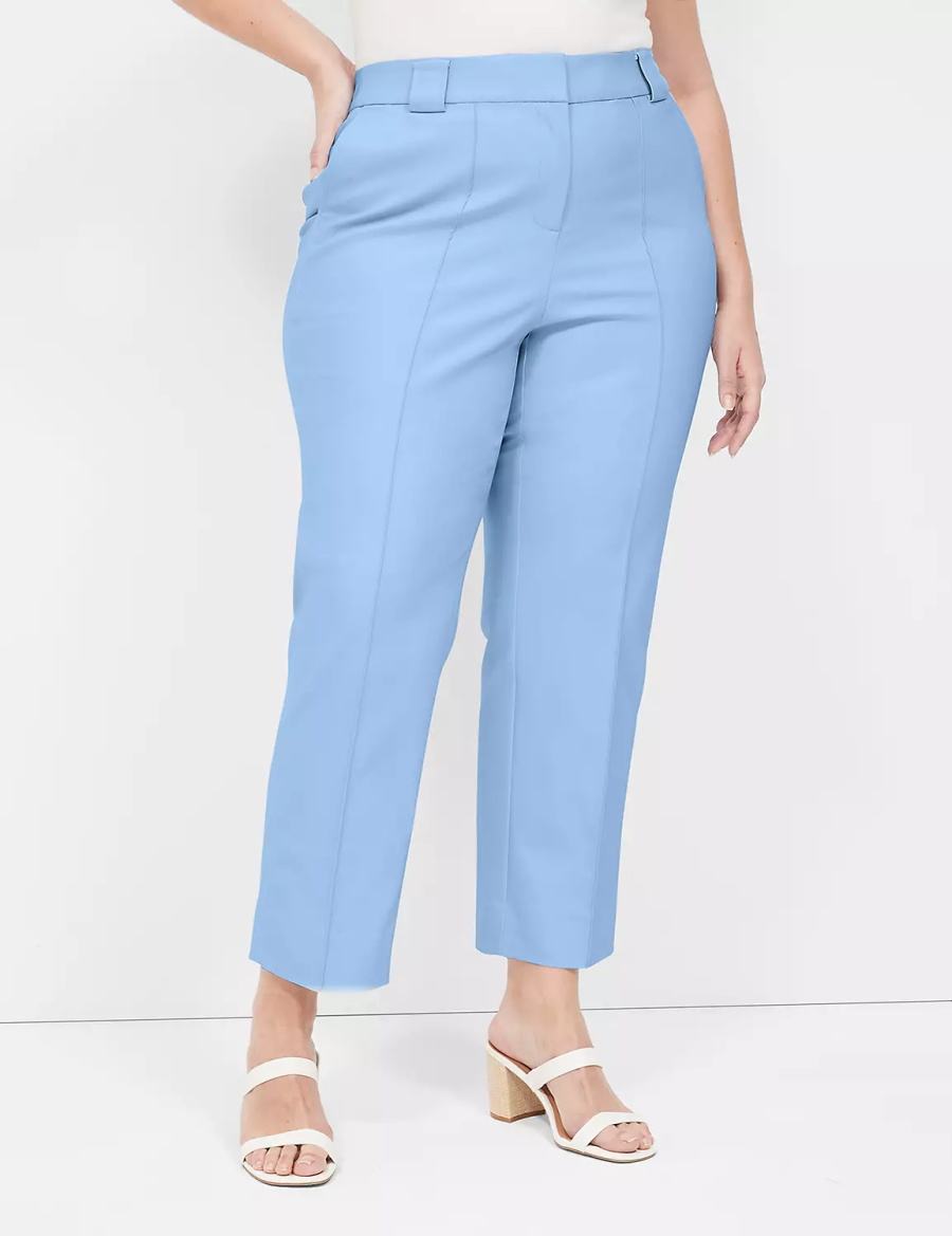 Women Lane Bryant Modern Straight Ankle Pants Blue | ZPC635TB