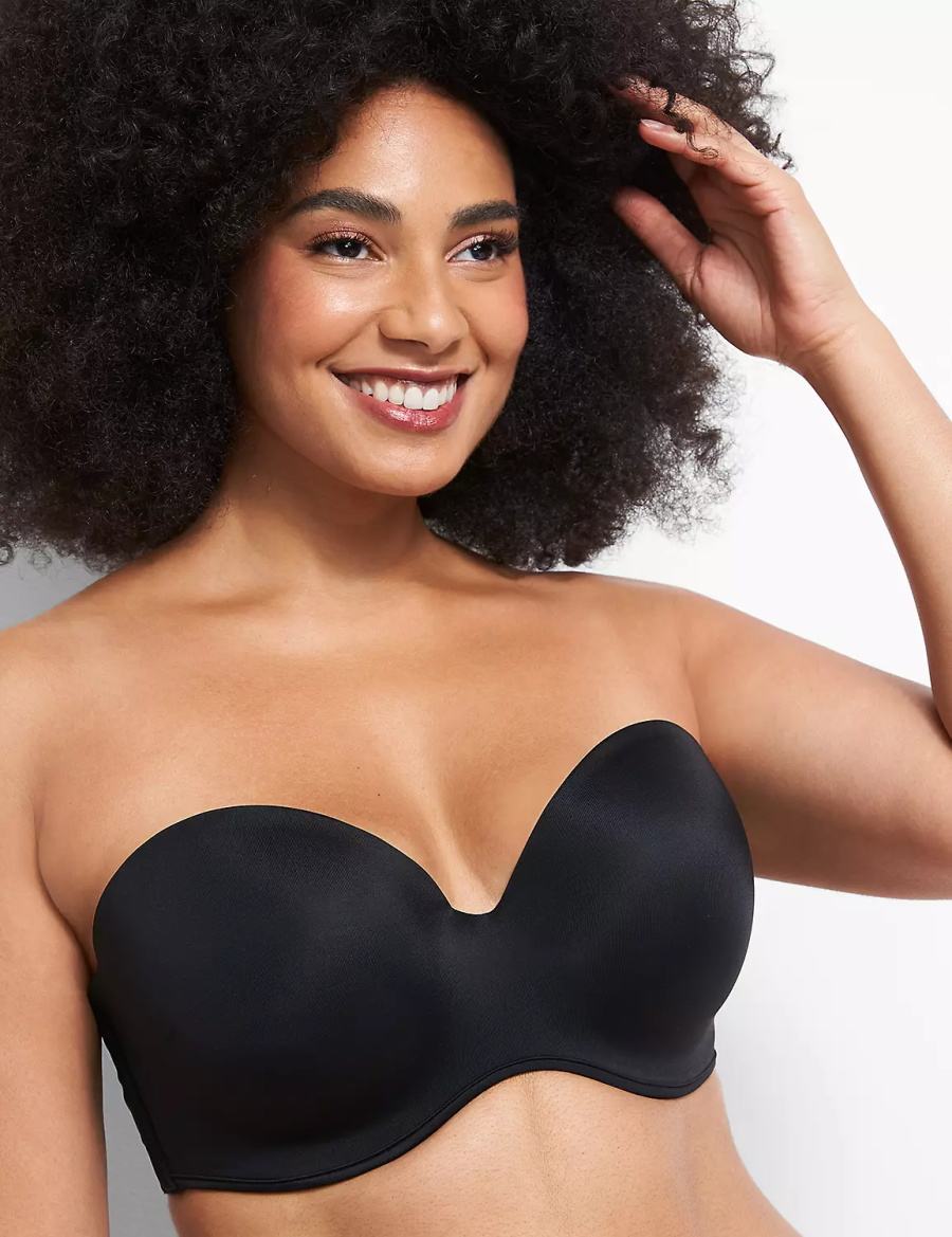 Women Lane Bryant Multi-Way Boost Strapless Bra Black | LDS8783SN