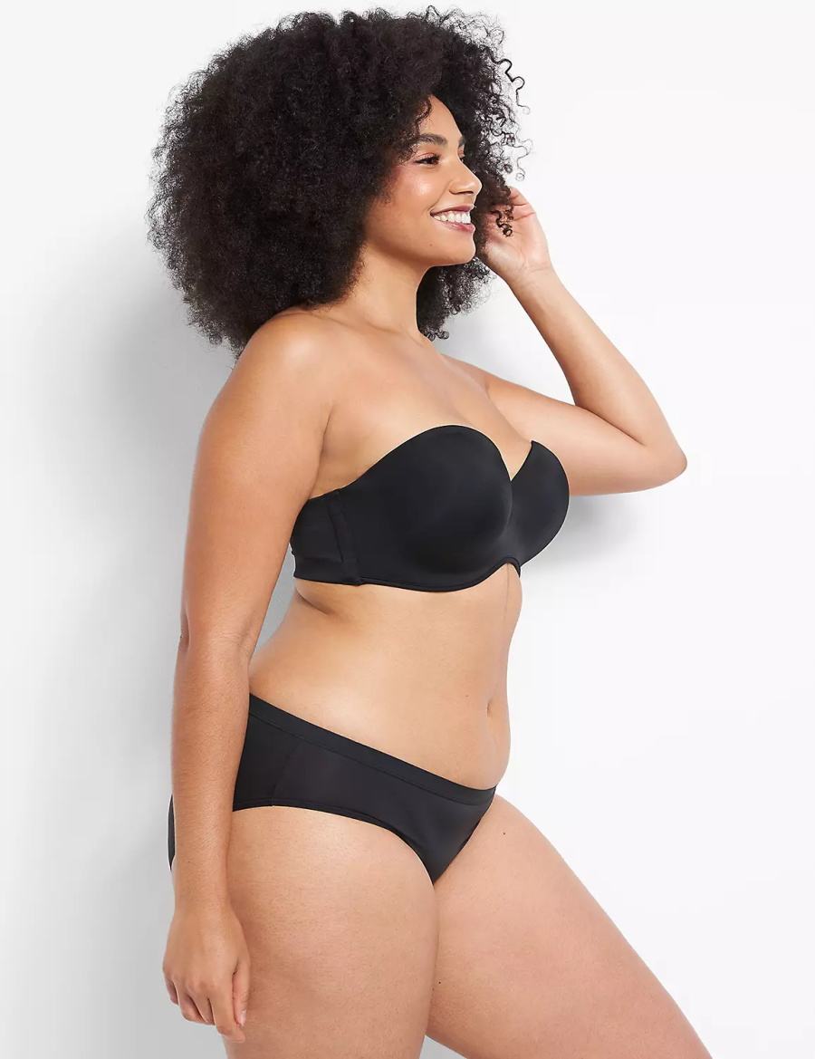 Women Lane Bryant Multi-Way Boost Strapless Bra Black | LDS8783SN