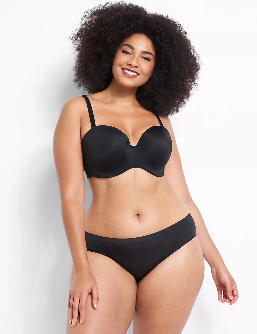 Women Lane Bryant Multi-Way Boost Strapless Bra Black | LDS8783SN