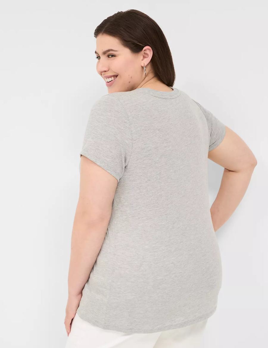 Women Lane Bryant Nashville Graphic Tee T Shirts Light Grey | ZEB9516KO