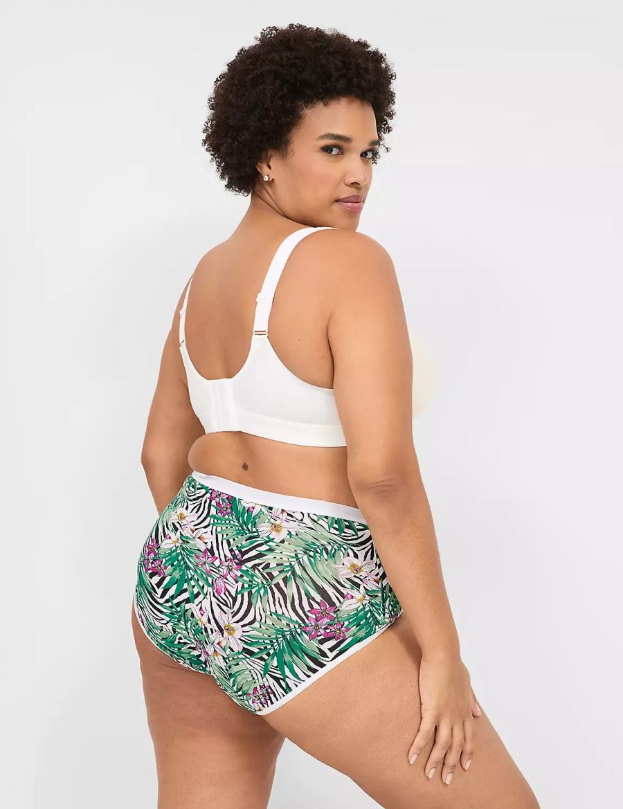 Women Lane Bryant No-Show Full Briefs White | YXB715BQ