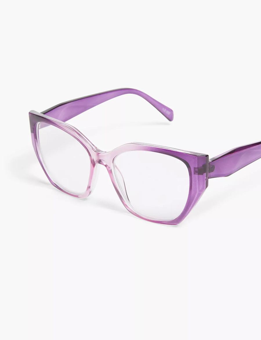 Women Lane Bryant Purple Ombré Cateye Reading Glasses Purple | RRZ3294WC