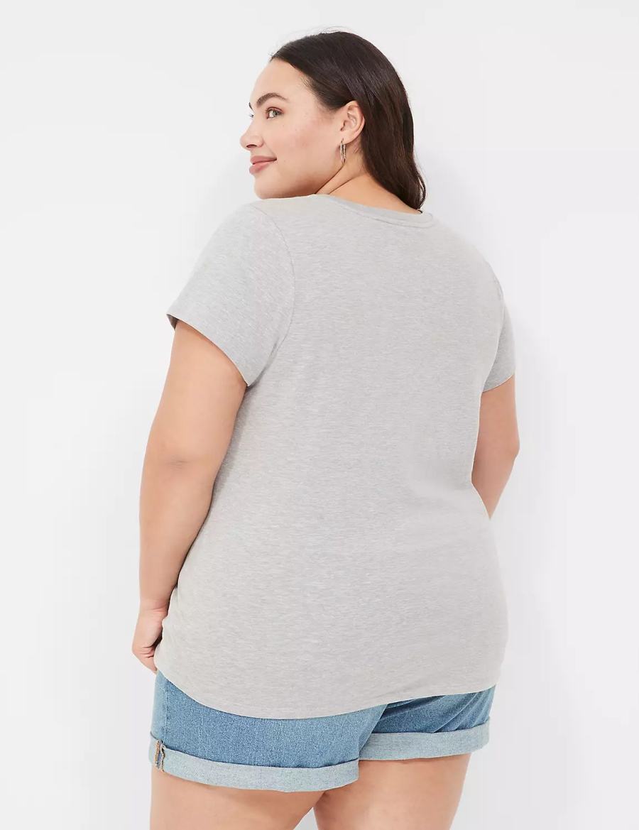 Women Lane Bryant See Good In All Things Graphic Tee T Shirts Grey | IMV3597FU