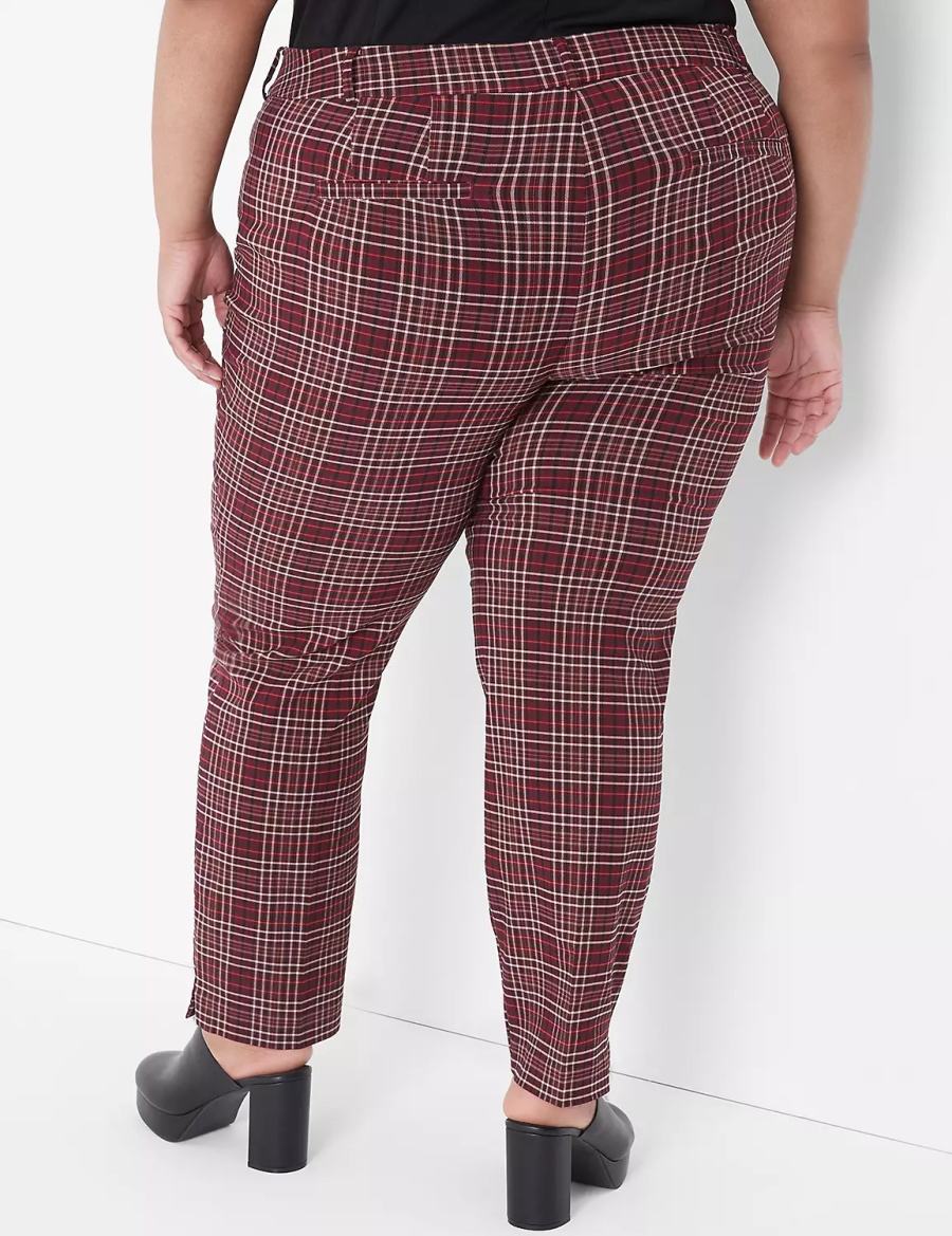 Women Lane Bryant Slim Ankle 4-Season Pants Red | MMT6939HC