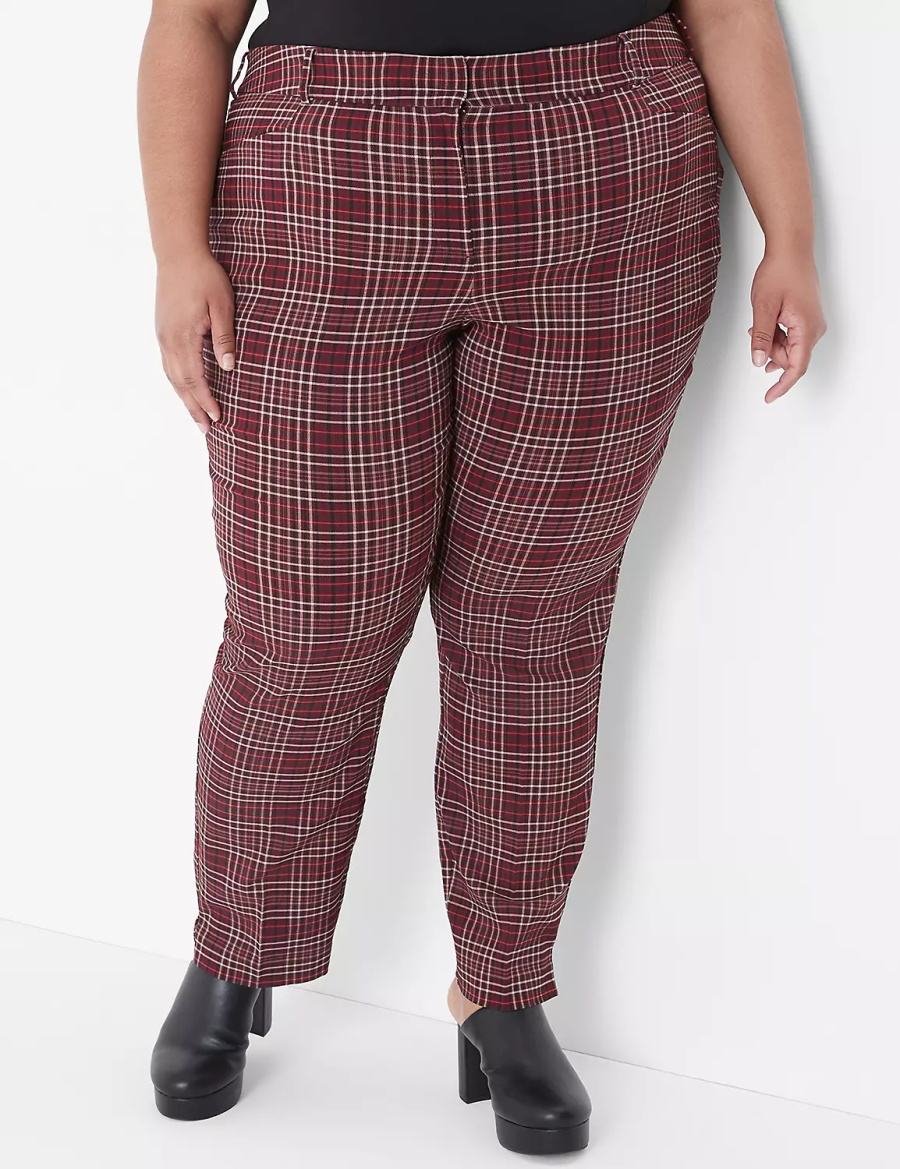 Women Lane Bryant Slim Ankle 4-Season Pants Red | MMT6939HC