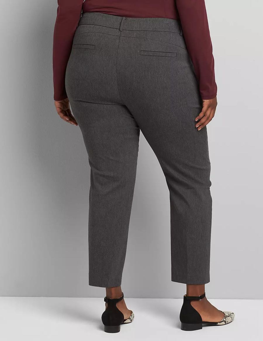 Women Lane Bryant Slim Ankle 4-Season Pants Grey | FYL11LG