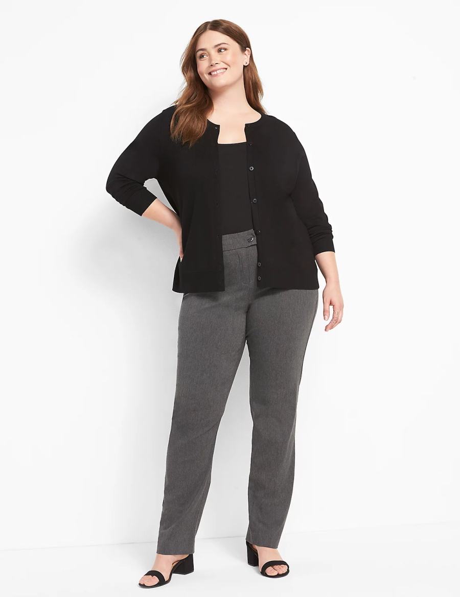 Women Lane Bryant Straight Leg 4-Season Pants Grey | SJT4112RG