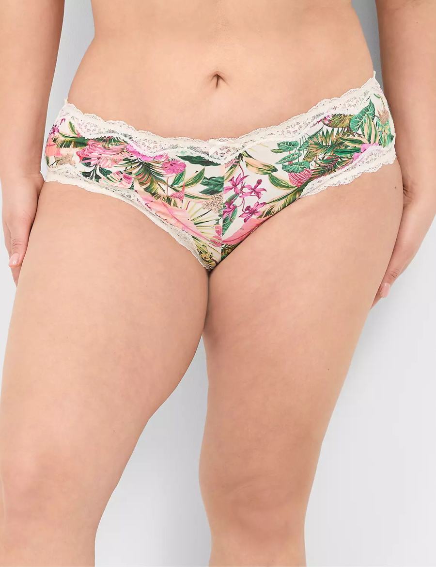 Women Lane Bryant Strappy-Back Cheeky Panty Green Multicolor | GZZ6226GF