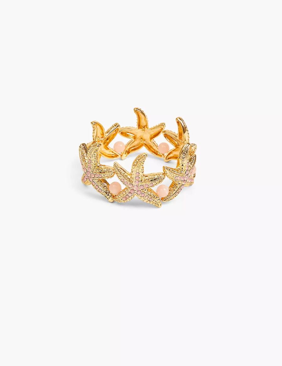 Women Lane Bryant Summer Whimsy Starfish Stretch Bracelets Gold | NXN5049TV