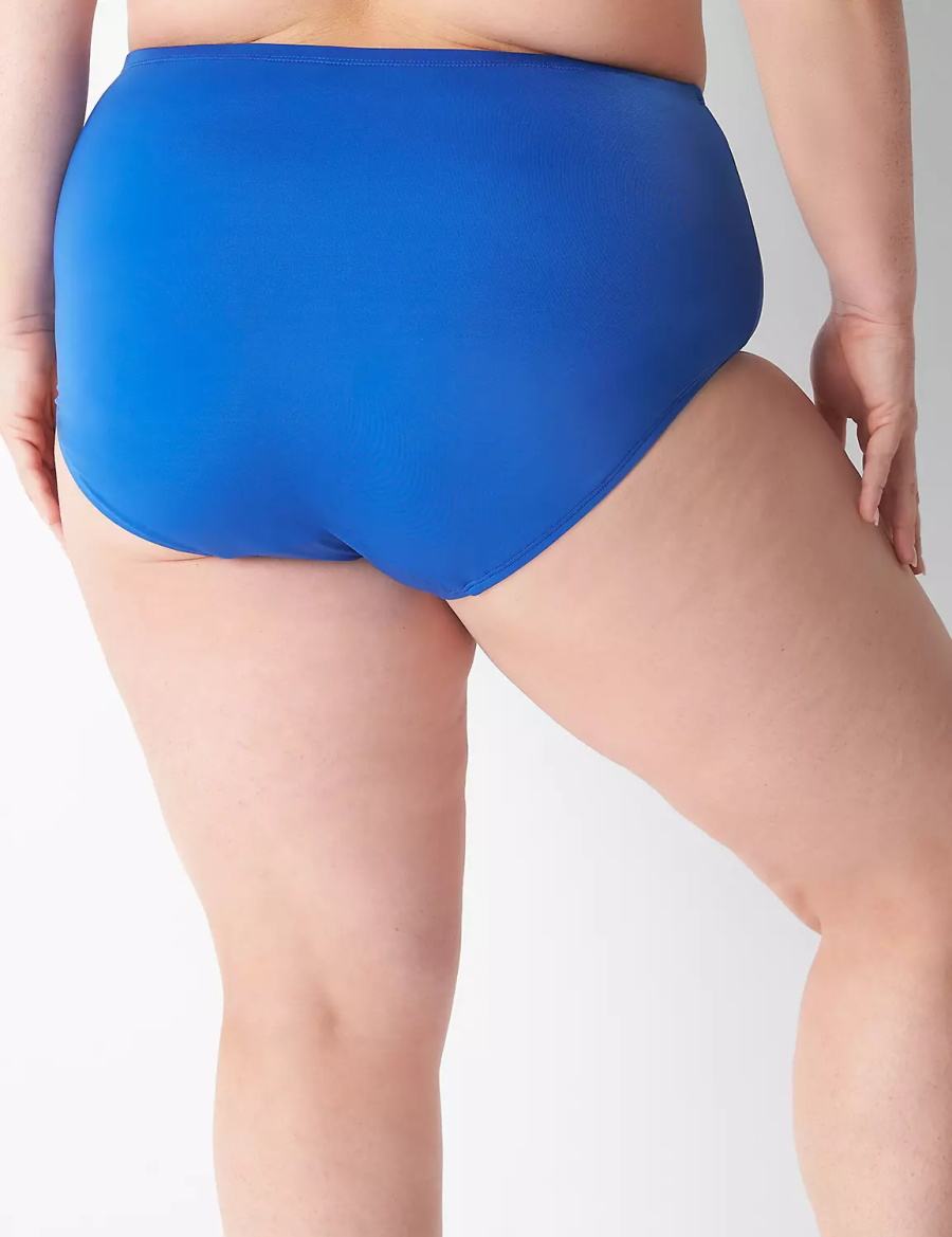 Women Lane Bryant Swim Briefs Blue | TEK6253MJ