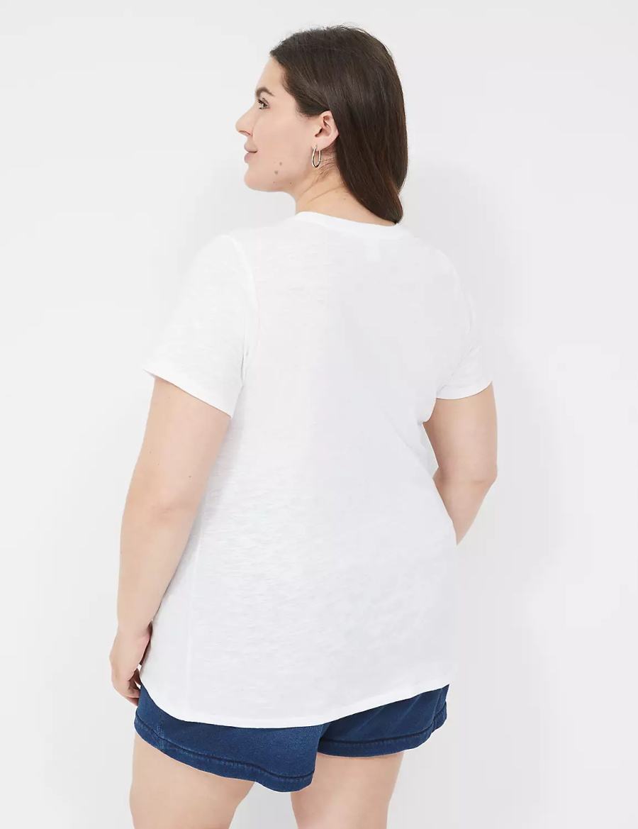 Women Lane Bryant Take a Break Graphic Tee T Shirts White | UFH3273PS