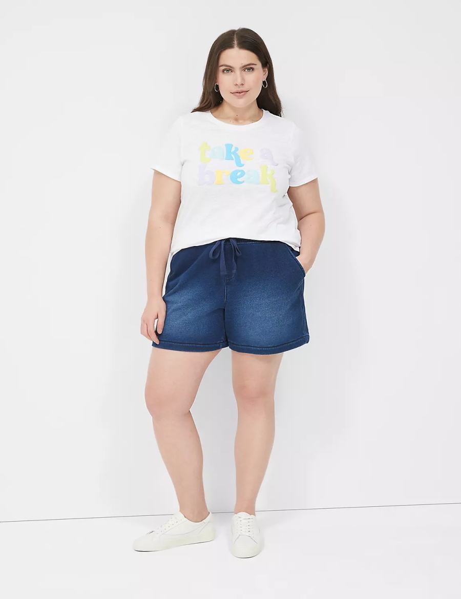 Women Lane Bryant Take a Break Graphic Tee T Shirts White | UFH3273PS