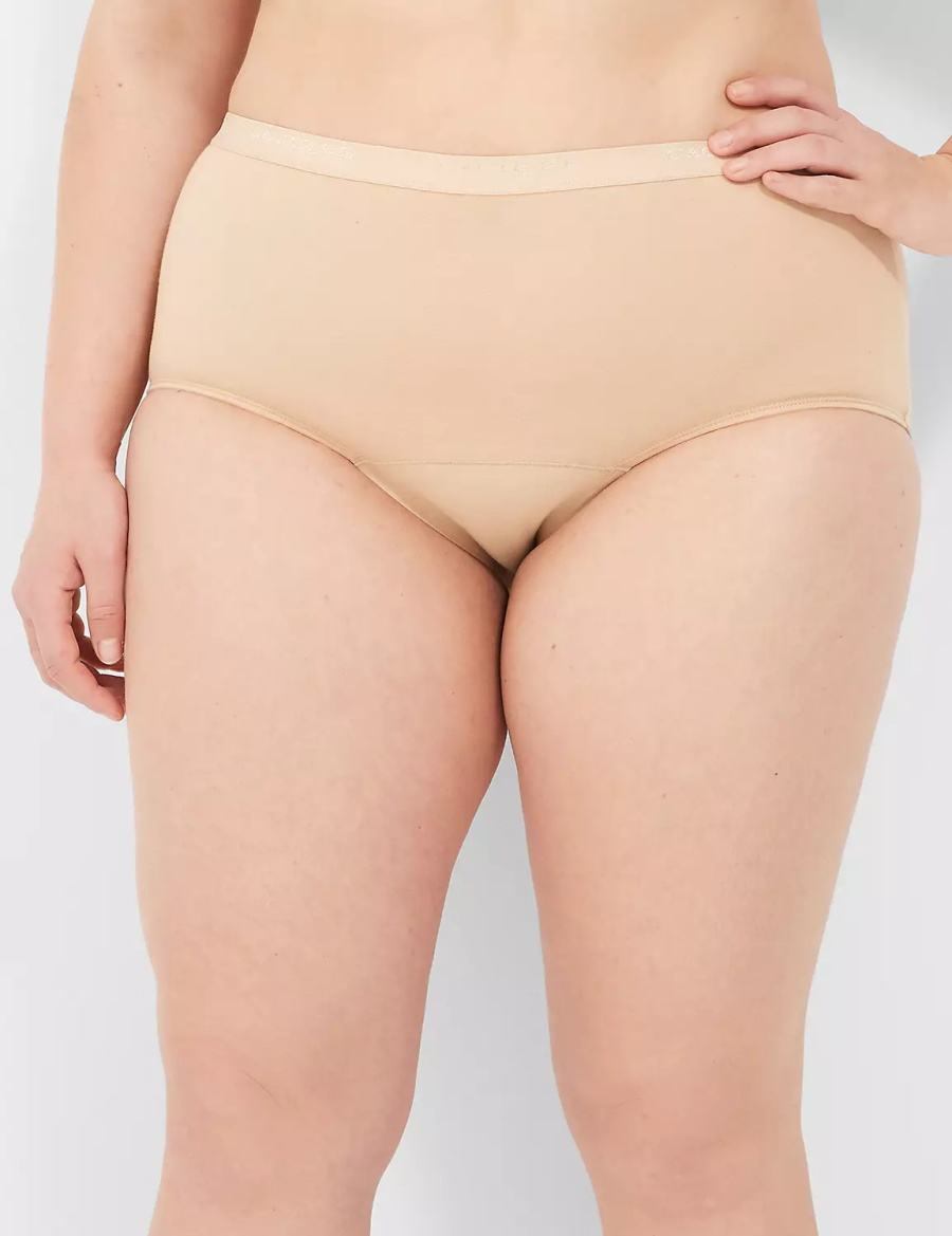 Women Lane Bryant Total Confidence Full Briefs Beige | NWQ8629IK